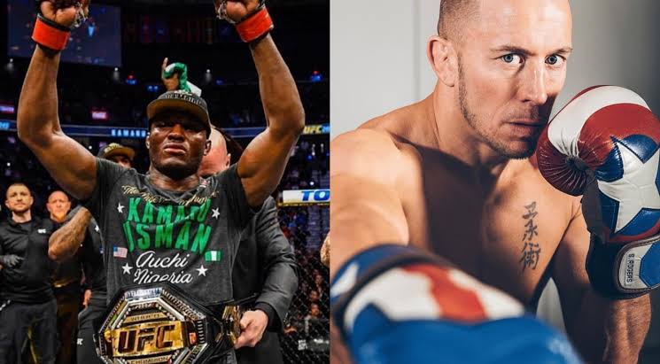 Image result for kamaru usman vs george st pierre"