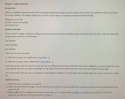 Maybe you would like to learn more about one of these? Project 3 Haiku Generator Introduction Haiku Is A Chegg Com