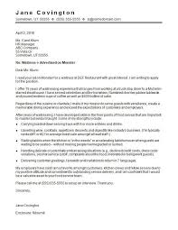 Waitress Cover Letter Sample Monster Com