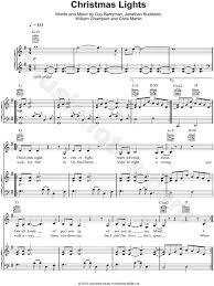 Coldplay Christmas Lights Sheet Music In G Major Transposable Download Print Sheet Music Coldplay Music Download