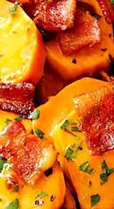 Slow Cooker Sweet Potatoes With Bacon Recipe Recipe Slow Cooker Sweet Potatoes Bacon Sweet Potato Recipe Thanksgiving Sweet Potato Recipes
