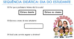 Sequencia Didatica Dia Do Estudante Aprender E Brincar