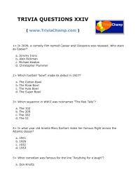 Read on for some hilarious trivia questions that will make your brain and your funny bone work overtime. Trivia Questions Xxiv Trivia Champ