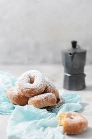 Donuts With Sugar Powder On Gray Bac Food Photography Dessert Food Photography Food Drink Photography