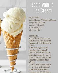 Basic Vanilla Pampered Chef Ice Cream Maker Recipe Ice Cream Maker Recipes Vanilla Ice Cream Maker Recipes