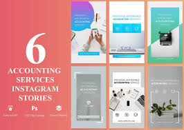 Accounting Instagram Stories Photoshop Template Design Instagram Story Accounting Services