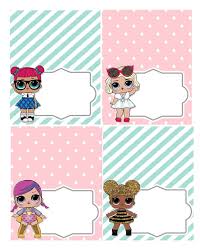 l o l surprise food labels lol dolls doll party suprise birthday party
