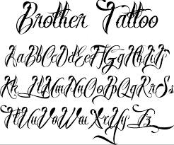 Script font temporary tattoos express yourself and let the world know what you are about. Brother Tattoo Font Family Free Download