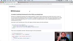 Stimulus Js Framework Introduction Youtube