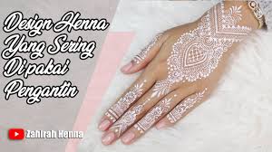 Entdecke rezepte, einrichtungsideen, stilinterpretationen und andere ideen zum ausprobieren. Design Henna Sejuta Umat White Henna Pengantin Youtube