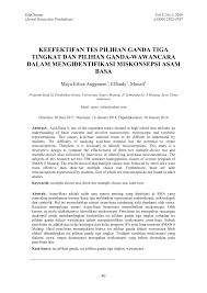 Contoh soal grammar pilihan ganda dan jawaban dan pembahasannya. Pdf Keefektifan Tes Pilihan Ganda Tiga Tingkat Dan Pilihan Ganda Wawancara Dalam Mengidentifikasi Miskonsepsi