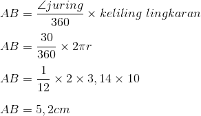 Maybe you would like to learn more about one of these? Sebuah Juring Lingkaran Sudutnya 30 Sup 0 Sup Dan Jari Jarinya 10 Cm Berapa Panjang Busur Dan Luas Juringnya Solusi Matematika