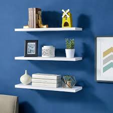 Perfect decor start from this wall shelves to display books, photo frames, collectibles, vases, crafts, trophy in living room, bedroom, kitchen, office. Aimu Floating Shelves Wall Mounted Set Of 3 White Wall Shelves Modern Design Wall Display Book Shelf Decor Shelf Adds Buy Online In Dominica At Dominica Desertcart Com Productid 224428697