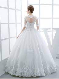 Ericdress Beautiful Illusion Neckline Ball Gown Princess Wedding Dress 12147218 Ericdress Com Ball Gowns Wedding Ball Gown Wedding Dress Gown Wedding Dress
