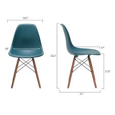Eames Style Vortex Molded Plastic Dowel Leg Side Chair Dsw Walnut Legs Poly Bark Vintage Desk Chair Dining Chairs Diy Side Chairs