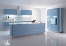 modern light blue kitchen cabinets design
