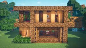 Modern houses use often use numerous unadorned white concrete surfaces on the outside of the house to give it a pristine feel. Minecraft How To Build A Wooden Modern House Youtube