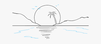 How to draw sunset scene. How To Draw Sunset Drawing Png Sunset Free Transparent Clipart Clipartkey