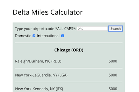 The Only Delta Skymiles Award Chart