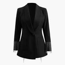 158 58 52 off twotwinstyle الثقيلة سلاسل شرابة معاطف الإناث طويل كم واحد زر عارية الذراعين غير النظامية معطف النس women overcoat long sleeves jacket women