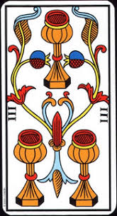 It implies a spirit of agreement, mutual support, encouragement, and. Three Of Cups 3 De Coupe Tarot Card Meanings Tarot Marseille Tarotx