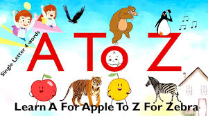 Learn Alphabet A To Z Learn A For Apple To Z For Zebra Learning The Alphabet Free Education Do You Work