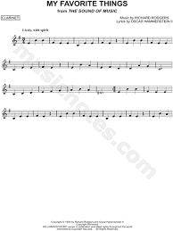 Find sheet music for my favorite things. Julie Andrews My Favorite Things Sheet Music Clarinet Solo In G Major Download Print Sku Mn0102755