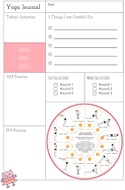Free Yoga Printable Journal Fitness Journal Printable Free Yoga Yoga Journal