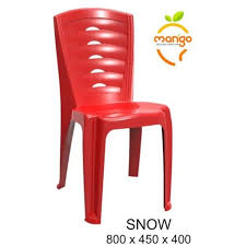 The seats of these comfortable dining chairs. Mango Red Snow Plastic Dining Chair Size 800 X 450 X 400 Mm Rs 570 Piece Id 21320697548