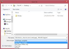 ウェブページを保存する Firefox ヘルプ