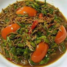 Masakan Genjer Genjer Teri Tauco Bahanya 1 Ikat Genjer 100 G Teri Goreng 2 Sdm Tauco 1 Buah Tomat Belah Masakan Masakan Indonesia Makan Siang