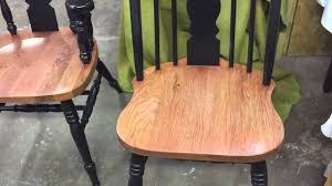 refinishing oak table and chairs in two
