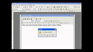 open office how to create templates