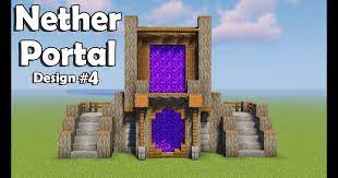 Today i have a bunch of custom nether portals to show you. Medieval Minecraft Nether Portal Design
