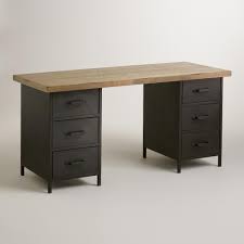 Maybe you would like to learn more about one of these? Natural Wood And Metal Drawer Colton Mix Match Desk Natural Wood Desk Desk With Drawers Home Office Furniture