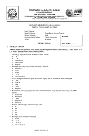 Contoh soal di atas memang hanya kami ambil dari 2 jenis kompetensi dasar saja yakni sistem bilangan dan juga jaringan komputer. Doc Soal Uas Dasar Sistem Kontrol Semester 4 Docx Januar Adi Nugroho Academia Edu
