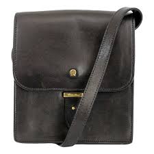 Etienne Aigner Vintage Little Shoulder Bag Leather Black
