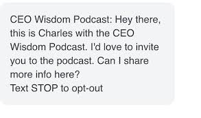 I sent 1.3k SMS Marketing Podcast Invites