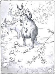 Kangaroo Cabbie By May Gibbs 1918 Kangaroo Creatures Humanoid Sketch