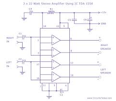 Bass sound on your subwoofer then try this simple circuit to improve your woofer speaker performance good. 2 X 22 Watt Stereo Amplifier Circuit Using Ic Tda 1554