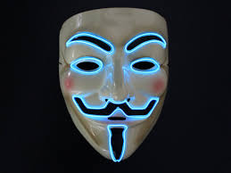 If this doesn't make you a believer i doubt anything. Neon Masken Anonymous Blau Cool Mania