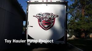 Patio railing kits for toy hauler ramp doors. Rv Toy Hauler Patio Fence Turn Your Ramp Into A Deck