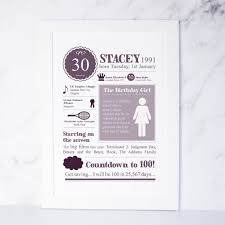 Check spelling or type a new query. Personalised 30th Birthday Gift 1991 Print By A Few Home Truths Notonthehighstreet Com
