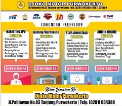 Lowongan Kerja Djoko Motor Purwokerto Motor Marketing