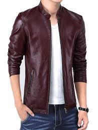 Kiwen Men S Vintage Stand Collar Leather Jacket At Amazon Men S Clothing Store Collar Leather Jacket Leather Jackets Online Leather Jacket Men