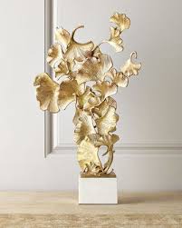 John Richard Collection Floating Ginkgo Leaves Sculpture Sculpture John Richard Collection Ginkgo Leaf