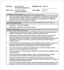 Thanks to this, a single typo or error on your resume can disqualify you. 14 Restaurant Manager Job Description Templates Word Apple Pages Google Docs Free Premium Templates
