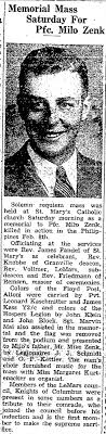 PFC Milo John Zenk (1922-1945)