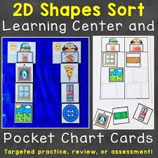 2d Shapes Sort Learning Center Pocket Chart Cards Printable