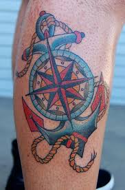 They believe that having one brings them good fortune during their sea travels and helps them find their way back home. Traditional Compass Tattoo Nautical Tattoo Old School Tattoo